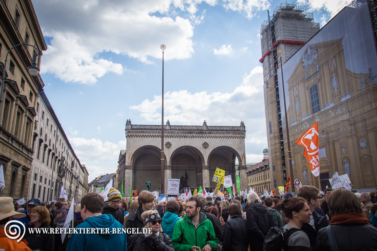 Die Abschlusskundgebung am Odeonsplatz