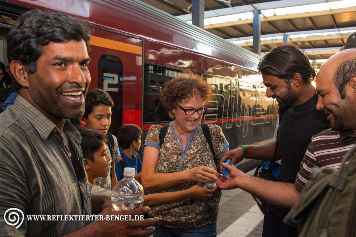 31.08.15 München - Geflüchtete am Hbf