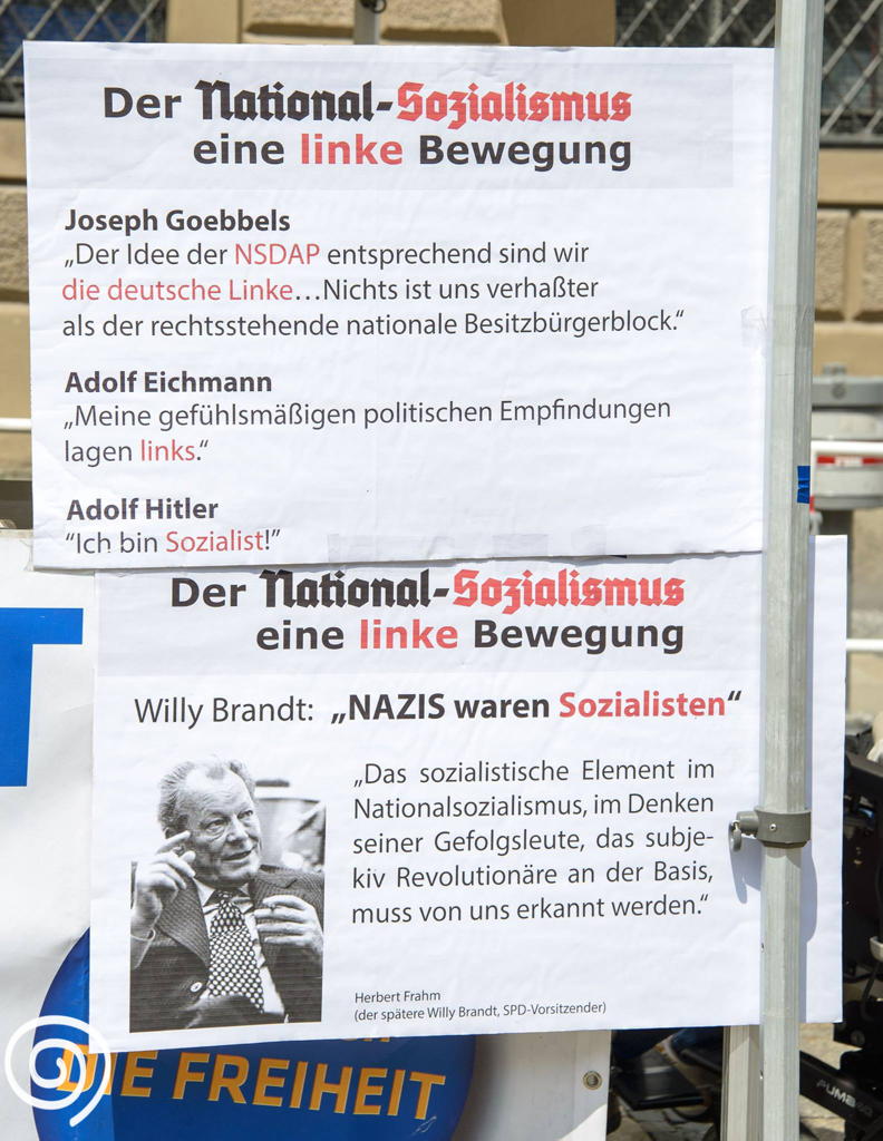 Die Freiheit wird nicht müde zu behaupten die Nationalsozialisten wären "links" gewesen.
