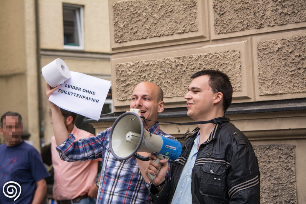 09.07.15 München - Kundgebung EWH Tim Homuth Patrick Samborski