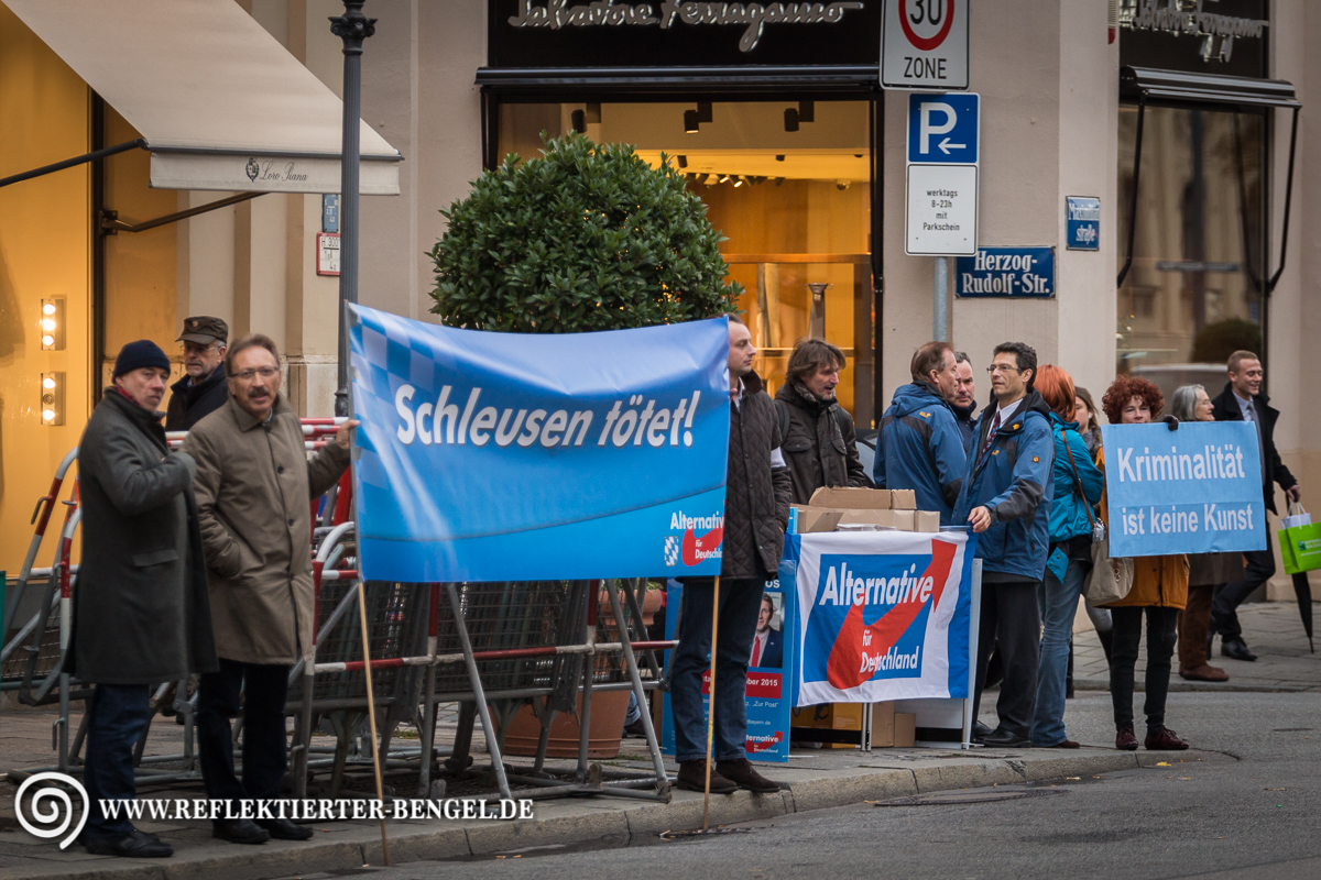 16.10.15 München - AfD Kundgebung vor den Münchner Kammerspielen