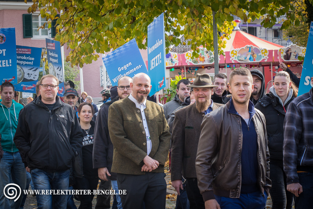 17.10.15 Freilassing - AfD Demonstration Mathias H. Alexander D.