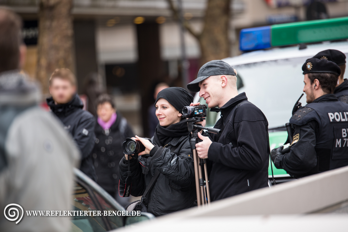 09.04.16 München - Der III. Weg Kundgebung, Thomas Schatt, Tirza M.